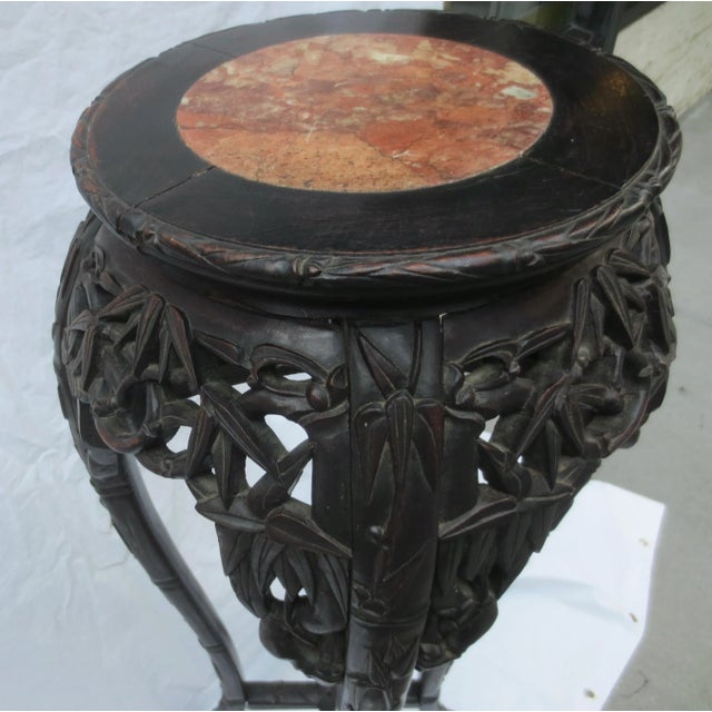 Antique Chinese Teak Vase Stand Circa 1900 For Sale In New York - Image 6 of 12