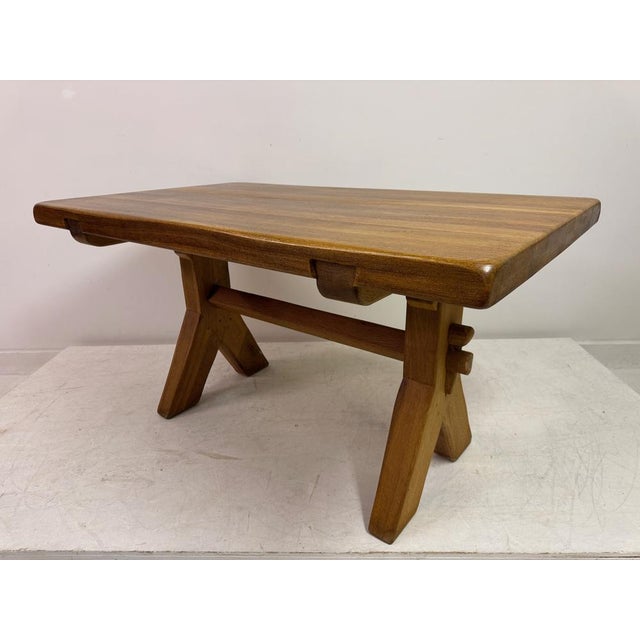 Wood Mid-Century Refectory Style Oak Dining Table from De Puydt, Belgium, 1970s For Sale - Image 7 of 14