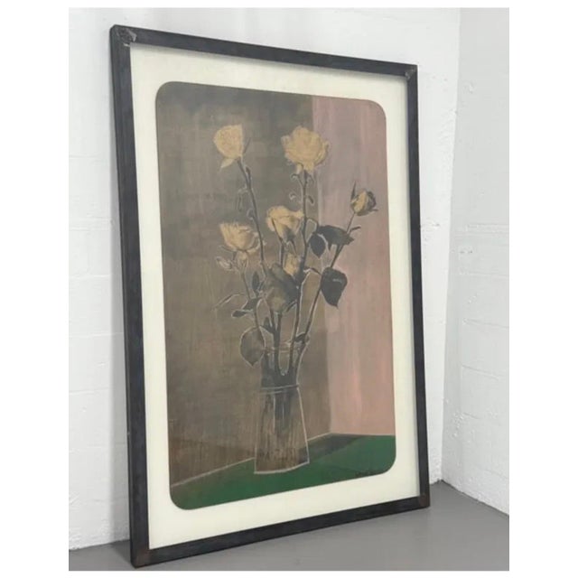 Robert Bery, Large Oil Painting and Emulsion on Wood Robert Bery Hungarian Israeli Modernist For Sale - Image 12 of 15