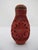Chinese Carved Red Cinnabar Flower & Geometric Lacquer Snuff Bottle For Sale In Portland, OR - Image 6 of 11