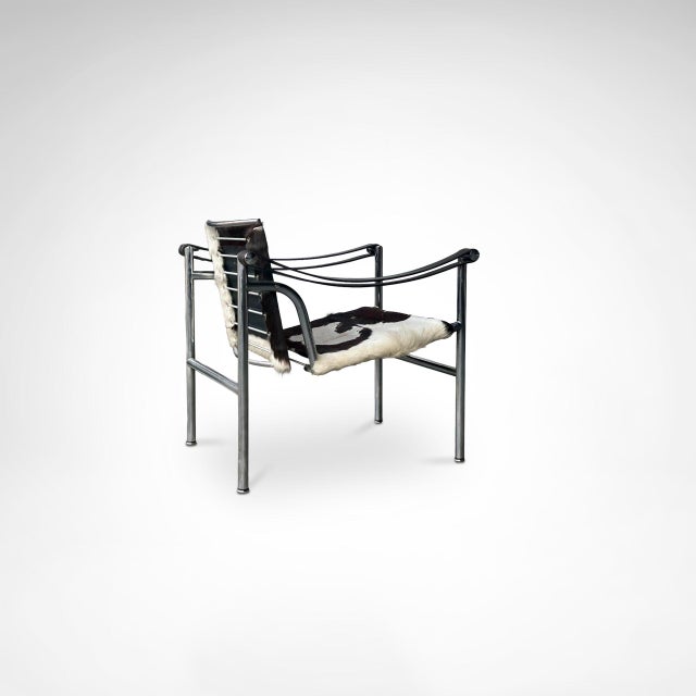 1970s Vintage LC1 Ponyskin Armchair by Le Corbusier for Cassina, 1980s For Sale - Image 5 of 8