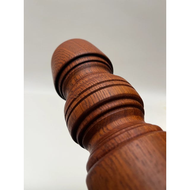 Mid Century Danish Candle Holders in Teak . For Sale - Image 9 of 10