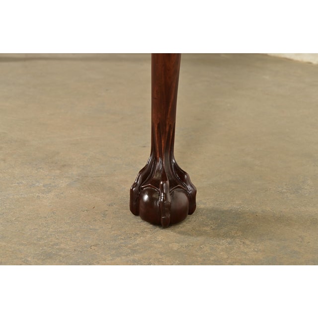 Romweber Chippendale Mahogany Extension Dining Table, Newly Refinished For Sale - Image 13 of 15