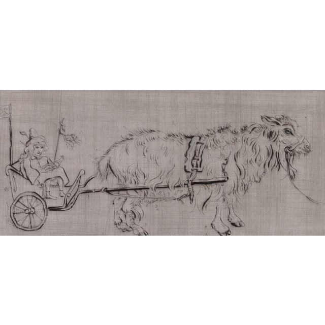 Modern Mordecai Moreh, Sylvie with the Goat, Etching For Sale - Image 3 of 4