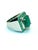 Art Deco Bochic "Capri" Vintage Natural Emerald Ring Set in 18K White Gold & Silver For Sale - Image 3 of 18