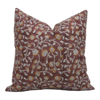 Fabdivine Handcrafted Block Print Cushion Cover 16x16 Inch Himachal For Sale