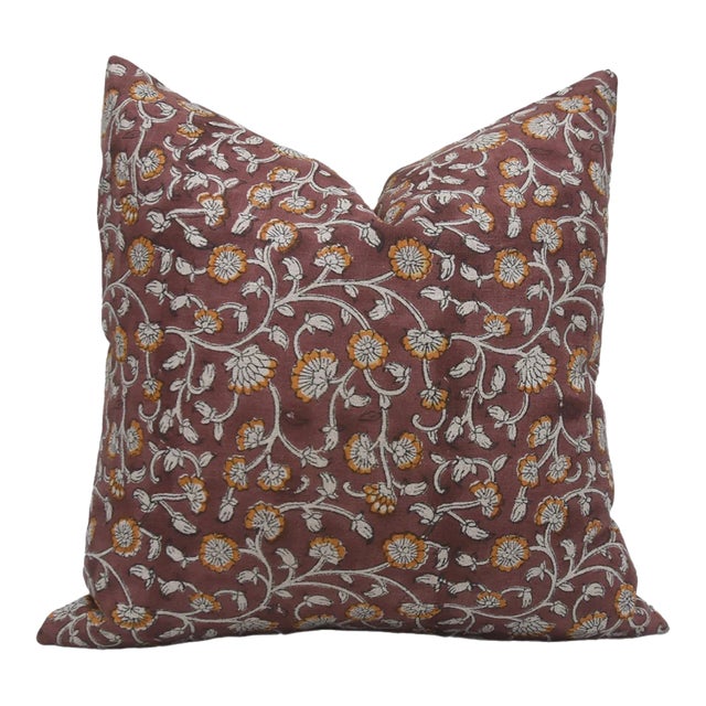 Fabdivine Handcrafted Block Print Cushion Cover 16x16 Inch Himachal For Sale