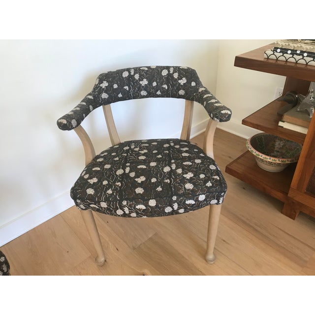 Black Pair of 1950s Mid-Century Captain’s Armchair, Tournament Armchairs or Broker Captain’s Chairs For Sale - Image 8 of 14