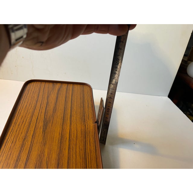 Mid-Century Wall Mounted Nightstand in Faux Wood, 1970s For Sale - Image 9 of 11
