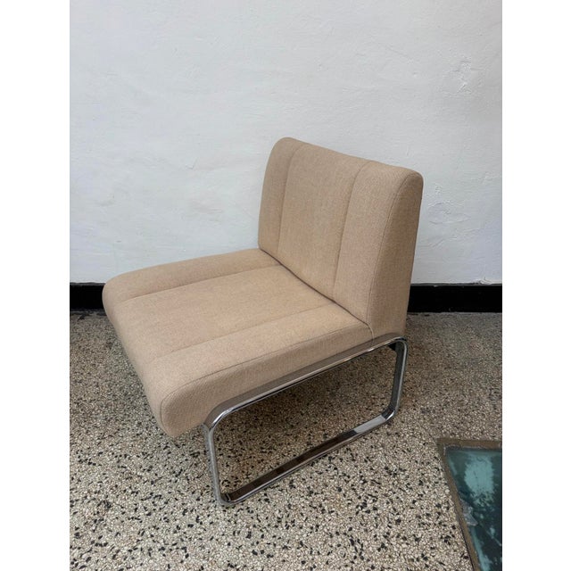 Mid-Century Modern Chrome Cantilever Lounge Chair, 1970s For Sale - Image 6 of 8