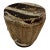 Vintage African Tribal Animal Hide Drum With Woven Fiber Body For Sale