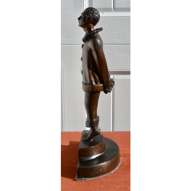 French Art Deco Style Bronze Bookends Flirt Lovers For Sale - Image 11 of 18
