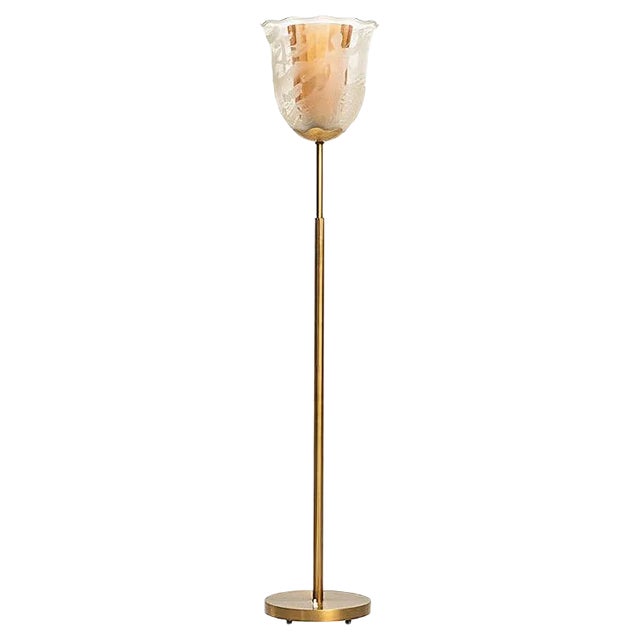 Swedish Model G4 Floor Lamp by Bo Notini for Glössner & Co., 1940s For Sale