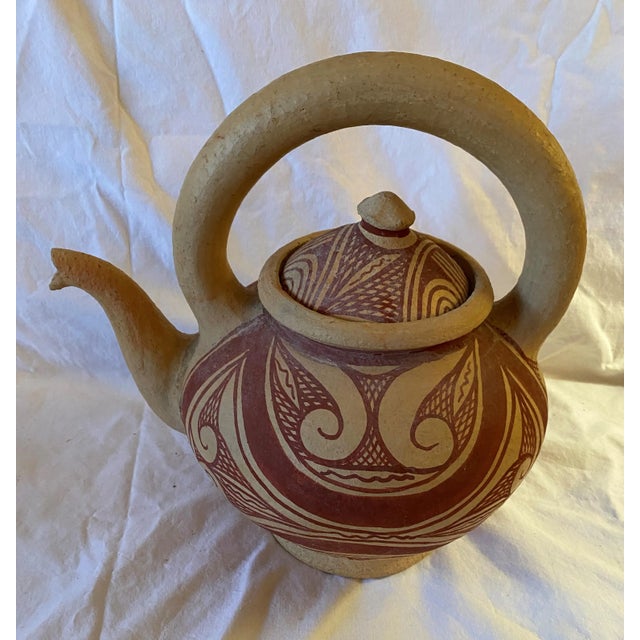 1980s Earthenware Hand Painted Vintage Tea Pot For Sale - Image 5 of 13