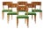 Art Deco Swedish Chairs in Birch & Mohair with Griffin Inlays from Klismos, 1930s, Set of 6 For Sale