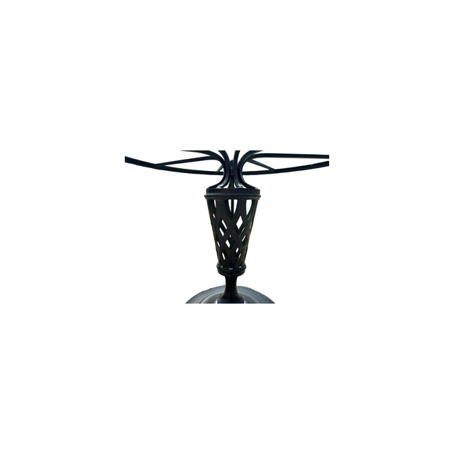 Black 1972 Woodward Wrought Iron Patio Set For Sale - Image 8 of 10