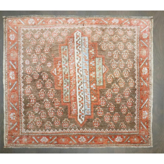Pair of Square Small Persian Kurd Rugs rug no. j4741 For Sale - Image 4 of 8