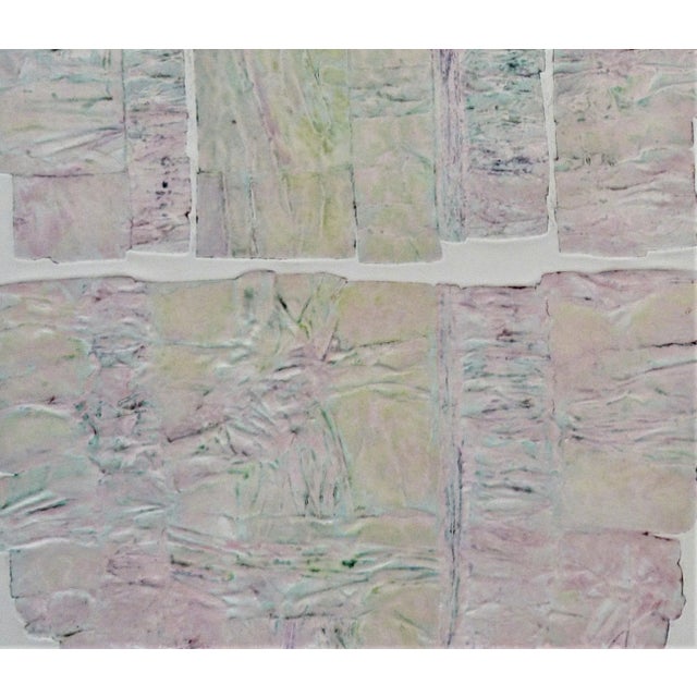 This artwork titled "Canyon Sries 50" c.1980 in a monotype, mixed media with embossing on Arches paper by noted Canadian...