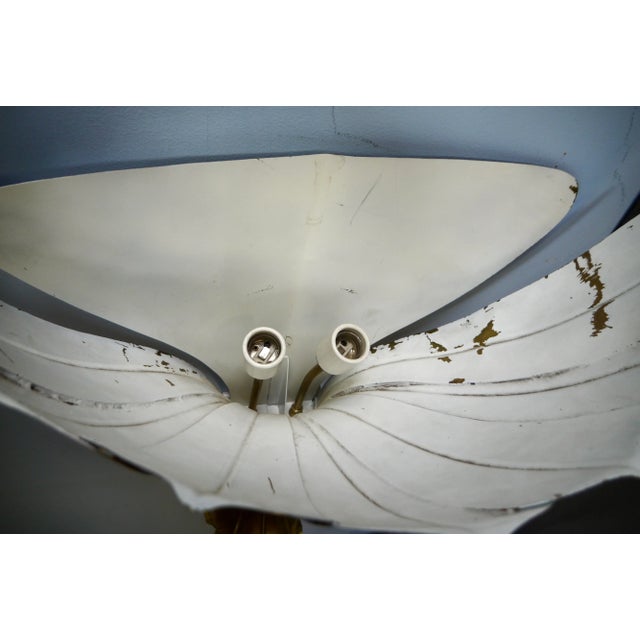 26" Massive Brass Wall Sconces, Pair For Sale In San Francisco - Image 6 of 7