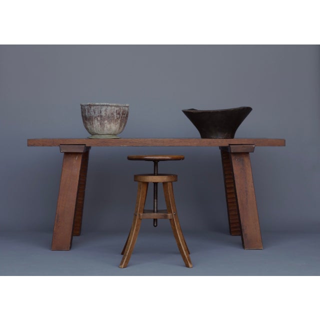 Gray Antique Handmade Lead Planter For Sale - Image 8 of 11