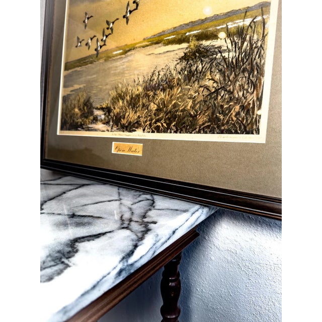 Paint Roland Clark Aquatint Etching, "Open Water" For Sale - Image 7 of 7