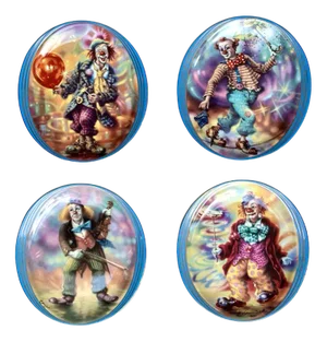 Vintage Collectors Plates Annaburg Impressions of a Clown by Harald Schwaiger, Germany, 1994, Set of 4