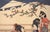 Early 20th Century "Toy Horse Dance" Japanese Woodblock Triptych With Beauties and Mt Fuji by Utagawa Toyohiro For Sale - Image 5 of 10