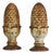 Antique Patinated Cast Iron Pinecone Finials, 1890s, Set of 2 For Sale