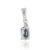 Metal Elegant Oval Blue Sapphire & Diamond Solitaire Pendant in 925 Silver | Fine Jewelry For Sale - Image 7 of 12