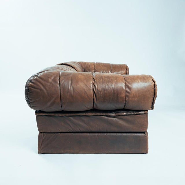 1970s Vintage Leather Sofa, 1970s For Sale - Image 5 of 18