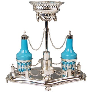 Empire Silver Huilière Spice Set by Johann Matthias Lang for Augsburg, 1802, Set of 3 For Sale