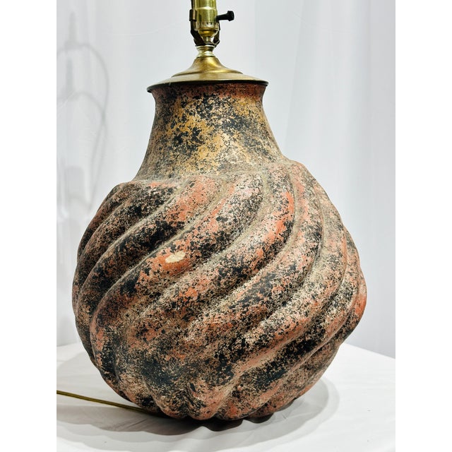 Plastic Late 20th Century Organic Post Modern Resin Lamp For Sale - Image 7 of 10