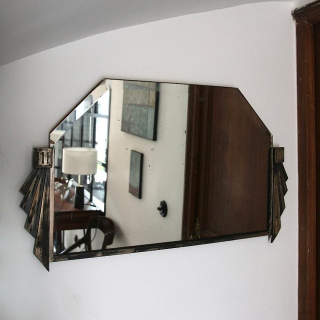 Vintage French Beveled Mirror, 1930s For Sale - Image 10 of 15