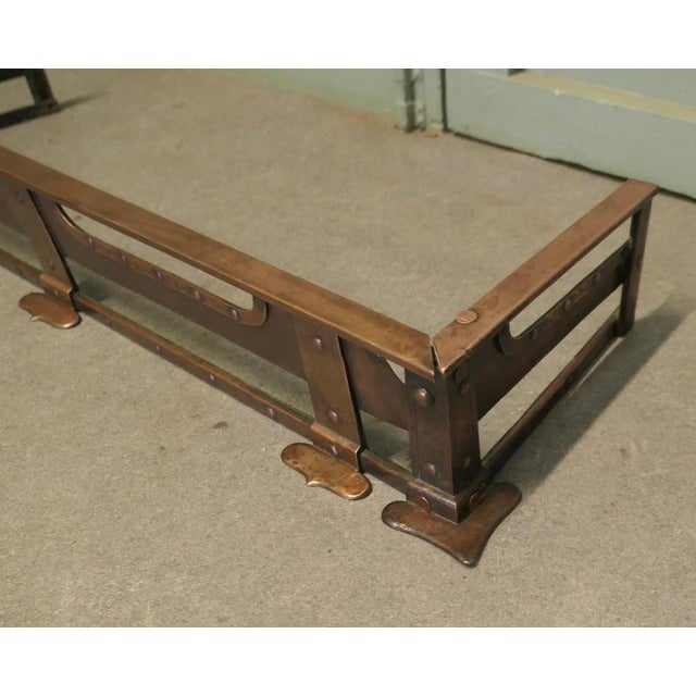 19th Century Arts and Crafts Brutalist Riveted Copper Fender A superb design statement piece, the sort of thing we...