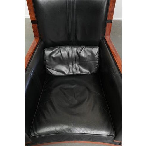 Art Deco Chairs in Black Cow Leather from Schuitema, Set of 2 For Sale - Image 6 of 16