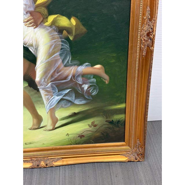 Green "The Storm" Replica Painting After Pierre-Auguste Cot For Sale - Image 8 of 12