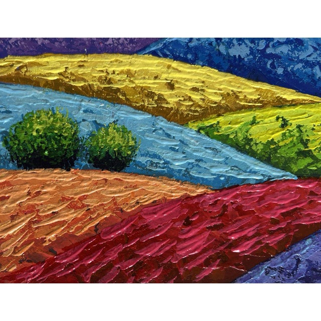 2020s Oil Painting Summer Sunset Over Flowering Slopes v. Zadorozhnya For Sale - Image 5 of 8