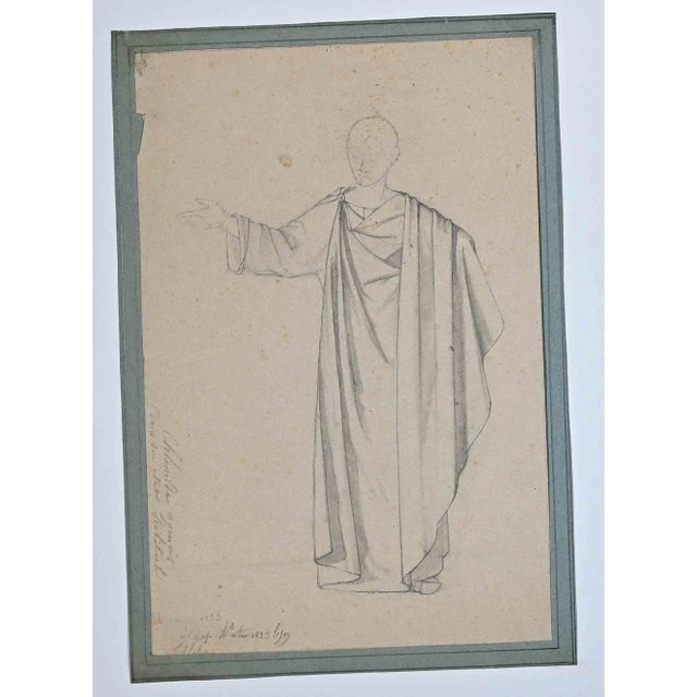 Revenge is an original Drawing in pencil realized Abel de Pujol in mid-19th Century. In good condition. The artwork is...