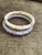 Metal Miriam Salat Flower Pattern Art Nou Bird Bangles In Resin & 18 K Gold, Silver For Sale - Image 7 of 18