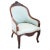 Mid-19th Century Upholstered Walnut Armchair For Sale - Image 9 of 9
