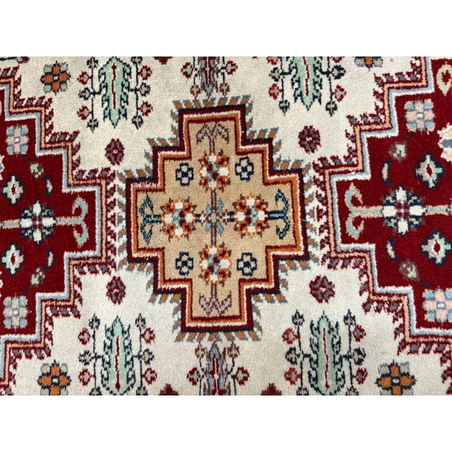 Ivory 2ft 8in × 4ft 2in Pakastani Kazak Area Rug For Sale - Image 8 of 12
