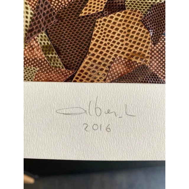 Contemporary Gilbert Albert, Snake Collage, 2016, Leather For Sale - Image 3 of 11