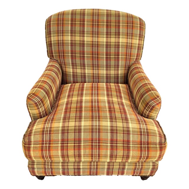 Century Furniture English Library Reading Lounge Armchair For Sale