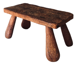 Brutalist Handcafted Carved Oak Coffee Table, Belgium, 1960s
