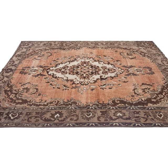 Mid-Century Modern Vintage Turkish Kars Wool Rug For Sale - Image 3 of 6