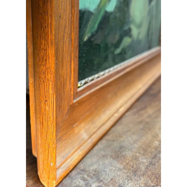 Gold Frank Chabry, Flowers in a Vase, Oil on Masonite For Sale - Image 8 of 11