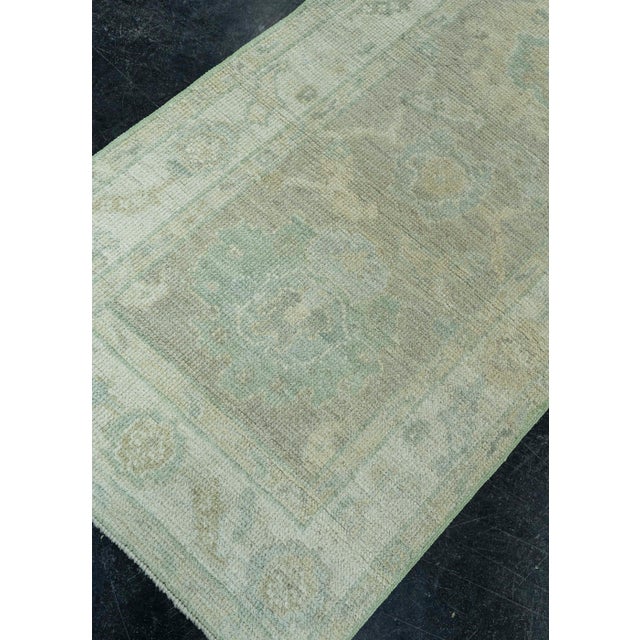 Textile Turkish Oushak Rug 2'6" x 8'7" #19319 For Sale - Image 7 of 8