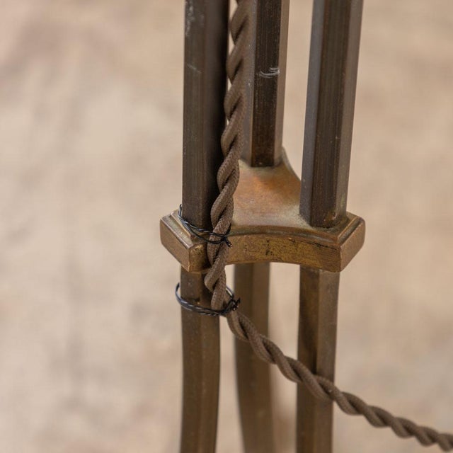 1930s French Art Deco Metal and Brass Floor Lamp For Sale - Image 14 of 17