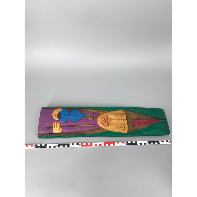 Henryk Zegadlo, Violinist with Blue Violin, 1980s, Wood For Sale - Image 12 of 13