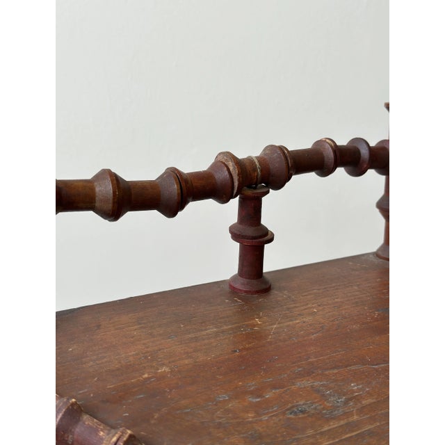 Antique Folk Art Three-Tier Spool Corner Shelf, Circa Early 20th Century For Sale - Image 14 of 18